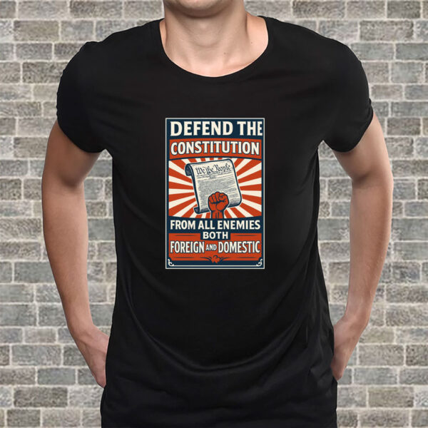 Defend the Constitution From All Enemies Both Foregn And Domestic 2025 T-Shirt