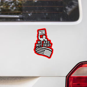 Down With The Oligarchy, We Are Not Okay, Bernie Sanders For America 2025 Sticker, Car Magnet