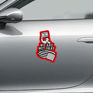 Down With The Oligarchy, We Are Not Okay, Bernie Sanders For America 2025 Sticker, Car Magnet