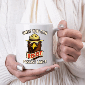 Eagle Resist Fascist Liars - Anti-Trump 2025 Mug