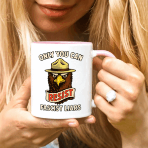 Eagle Resist Fascist Liars - Anti-Trump 2025 Mug