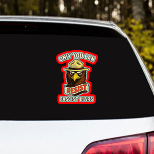 Eagle Resist Fascist Liars - Anti-Trump 2025 Sticker, Car Magnet