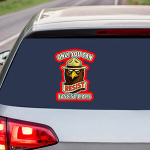 Eagle Resist Fascist Liars - Anti-Trump 2025 Sticker, Car Magnet
