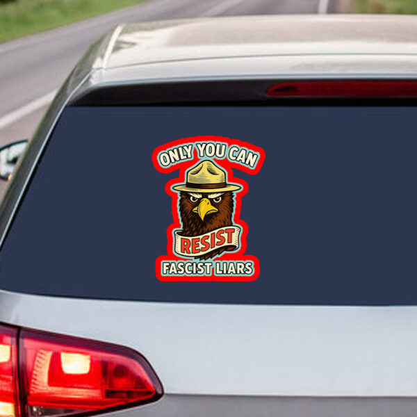 Eagle Resist Fascist Liars - Anti-Trump 2025 Sticker, Car Magnet