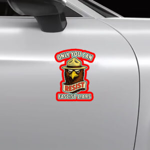 Eagle Resist Fascist Liars - Anti-Trump 2025 Sticker, Car Magnet