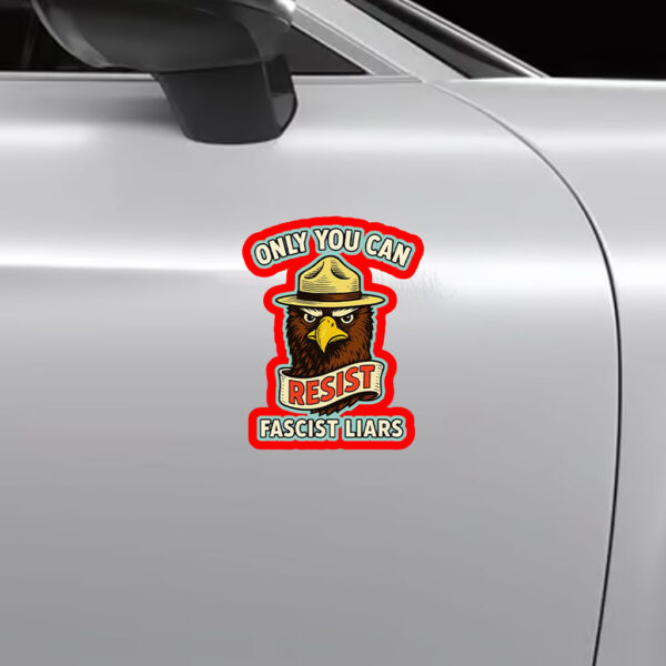 Eagle Resist Fascist Liars - Anti-Trump 2025 Sticker, Car Magnet