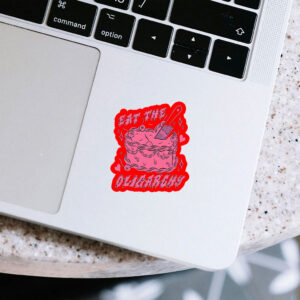 Eat The Oligarchy Knife Sticker, Car Magnet