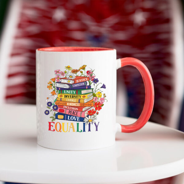 Equality Floral Book Anti Trump 2025 Mug
