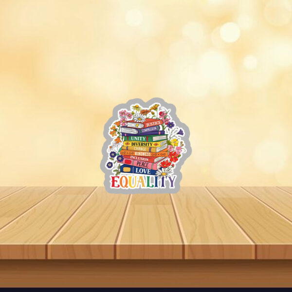 Equality Floral Book Anti Trump 2025 Sticker, Car Magnet