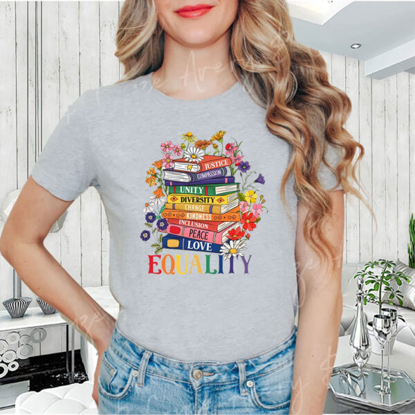Equality Floral Book Anti Trump 2025 T-Shirt