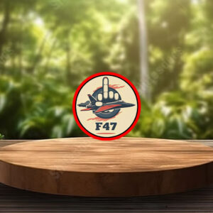 F47 Fighter Jet Middle Finger Anti Trump Sticker, Car Magnet