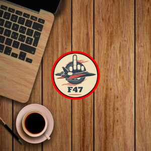 F47 Fighter Jet Middle Finger Anti Trump Sticker, Car Magnet
