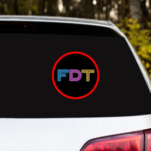 FDT Anti-Trump Anti-Maga Round Sticker, Car Magnet