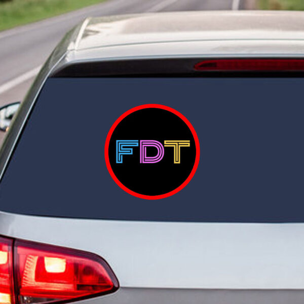 FDT Anti-Trump Anti-Maga Round Sticker, Car Magnet