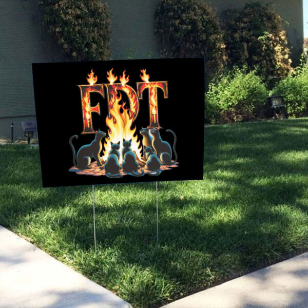 FDT - Anti Trump cat, Political protest Yard Sign