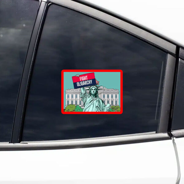Fight Oligarchy Anti Trump 2025 Sticker, Car Magnets