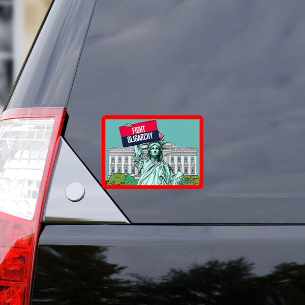 Fight Oligarchy Anti Trump 2025 Sticker, Car Magnets