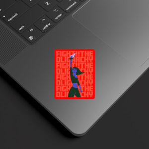Fight The Oligarchy Art Sticker, Car Magnet