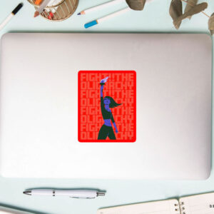 Fight The Oligarchy Art Sticker, Car Magnet