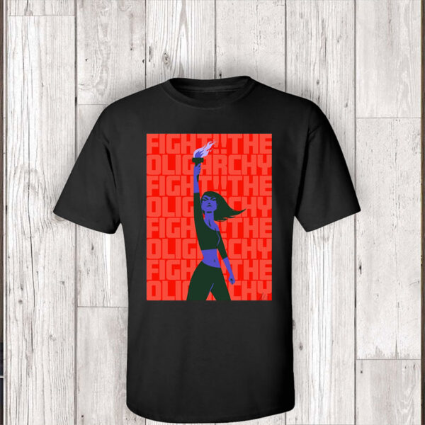 Fight The Oligarchy Art T-Shirt