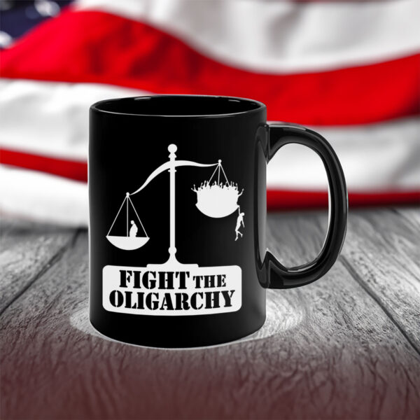 Fight the Oligarchy with the Scale of Justice and Trump Mug