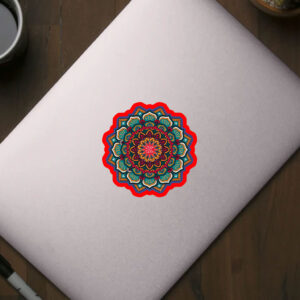 Floral FDT 8647, Mandala Flower F*ck Trump Sticker, Car Magnet