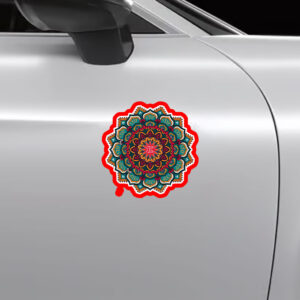 Floral FDT 8647 - Mandala Flower Fck Trump Sticker, Car Magnets