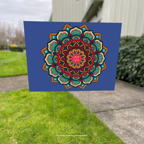 Floral FDT 8647, Mandala Flower F*ck Trump Yard Sign
