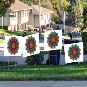 Floral FDT 8647 - Mandala Flower Fck Trump Yard Signs
