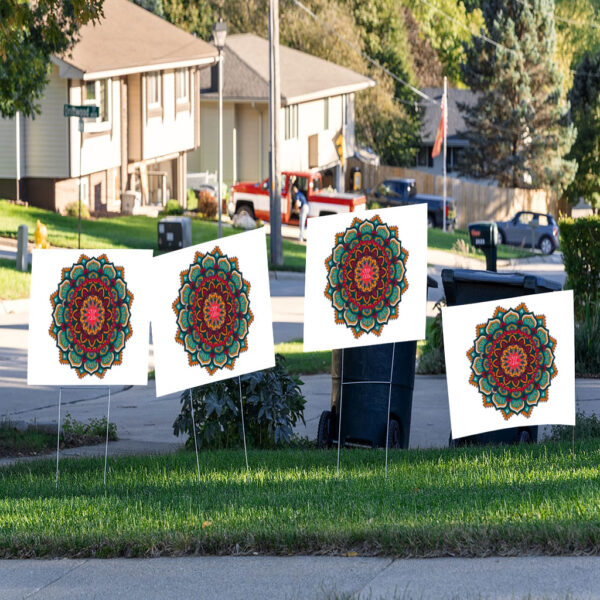 Floral FDT 8647 - Mandala Flower Fck Trump Yard Signs