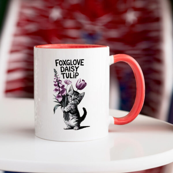 Flowers Foxglove Daisy Tulip, Cat Anti Trump 2025 Mug
