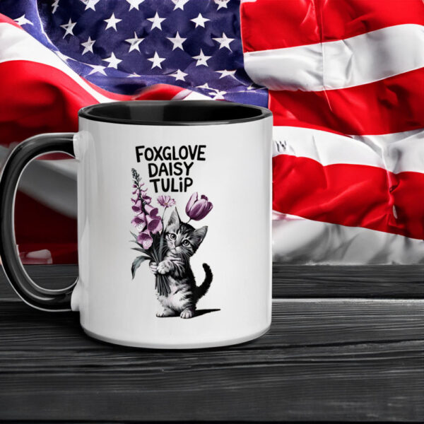 Flowers Foxglove Daisy Tulip, Cat Anti Trump 2025 Mug