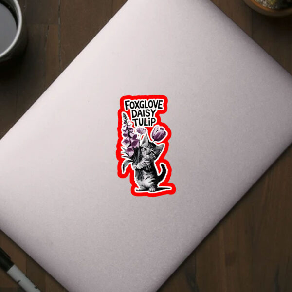 Flowers Foxglove Daisy Tulip, Cat Anti Trump 2025 Sticker, Car Magnet