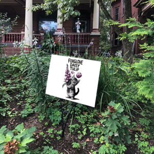 Flowers Foxglove Daisy Tulip, Cat Anti Trump 2025 Yard Sign