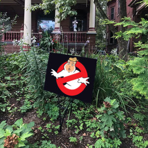Funny Trump Ghostbusters Parody - Trumpbusters No MAGA Halloween Ghost Anti-Trump Yard Sign