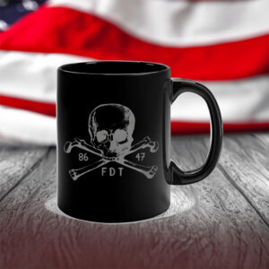 Goth Subtle Fuck Trump - 8647 FDT Skull Crossbones Trump Sucks Anti-Trump Anti Maga Mug