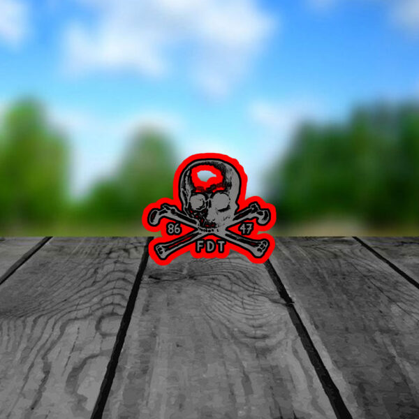 Goth Subtle Fuck Trump - 8647 FDT Skull Crossbones Trump Sucks Anti-Trump Anti Maga Sticker, Car Magnet