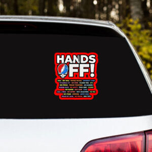 Grateful Dead Hands Off We Are Not R Threat We Are A Vibe Sticker, Car Magnet