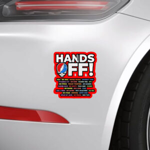 Grateful Dead Hands Off We Are Not R Threat We Are A Vibe Sticker, Car Magnet