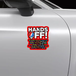 Grateful Dead Hands Off We Are Not R Threat We Are A Vibe Sticker, Car Magnet