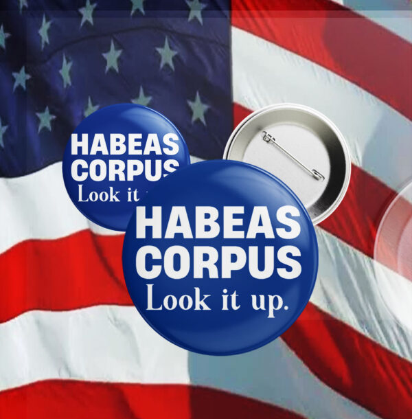 Habeas Corpus Look it up, Anti Trump 2025 Button