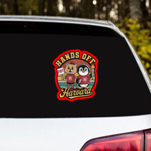 Hands Off Harvard Steve Kerr Harvard Sticker, Car Magnet