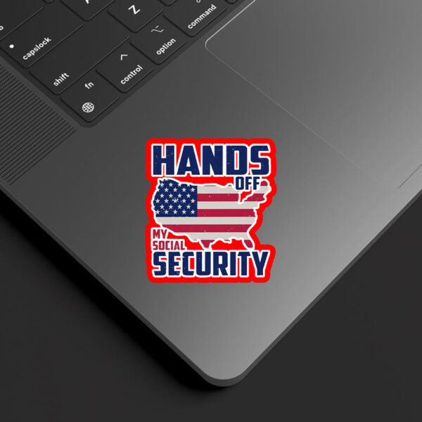 Hands Off My Social Security, American Freedom Statement 2025 Sticker, Car Magnet