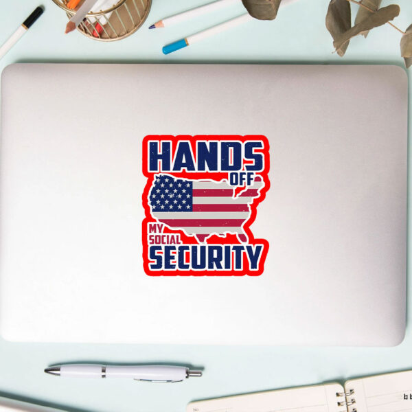 Hands Off My Social Security, American Freedom Statement 2025 Sticker, Car Magnet