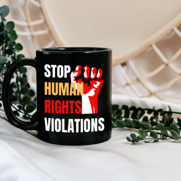 Hands Off Our Democracy - Stop Human Rights Violations 2025 Mug