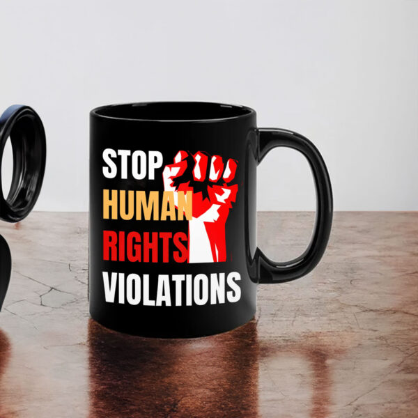 Hands Off Our Democracy - Stop Human Rights Violations 2025 Mug