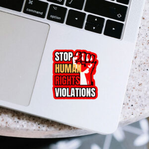 Hands Off Our Democracy - Stop Human Rights Violations 2025 Sticker, Car Magnet