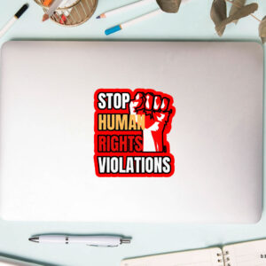 Hands Off Our Democracy - Stop Human Rights Violations 2025 Sticker, Car Magnet