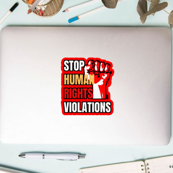 Hands Off Our Democracy - Stop Human Rights Violations 2025 Sticker, Car Magnet
