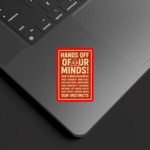 Hands Off Our Minds Anti Trump 2025 Sticker, Car Magnet